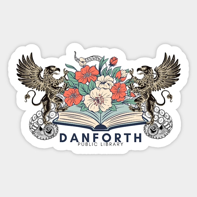 Danforth Vermont Public Library eldritch evil logo Sticker by chrisphilbrook